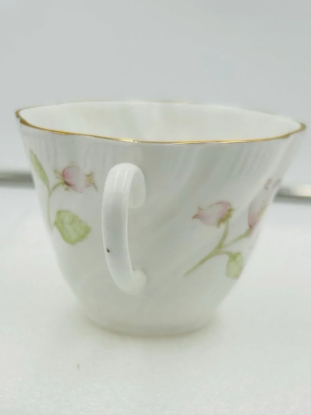Queen’s Staffordshire England Fine Bone China Flat Teacup Melissa Vintage